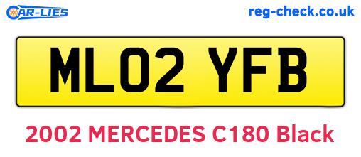 ML02YFB are the vehicle registration plates.
