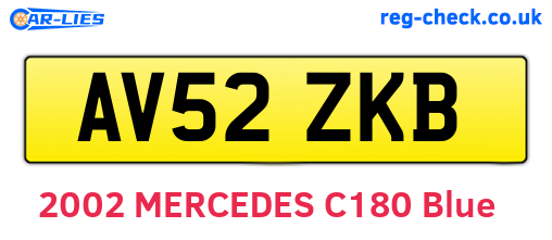 AV52ZKB are the vehicle registration plates.