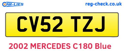 CV52TZJ are the vehicle registration plates.