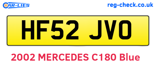 HF52JVO are the vehicle registration plates.