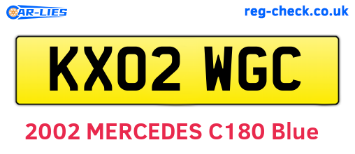 KX02WGC are the vehicle registration plates.