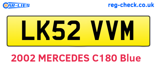 LK52VVM are the vehicle registration plates.