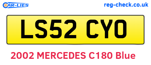 LS52CYO are the vehicle registration plates.