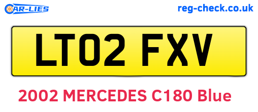 LT02FXV are the vehicle registration plates.