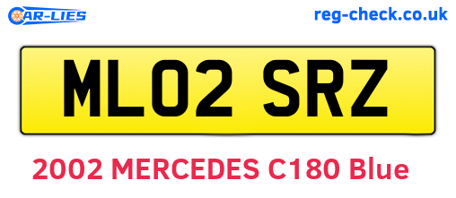 ML02SRZ are the vehicle registration plates.