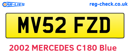 MV52FZD are the vehicle registration plates.
