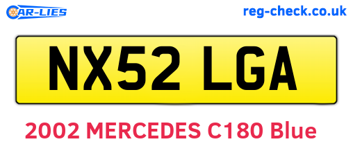 NX52LGA are the vehicle registration plates.