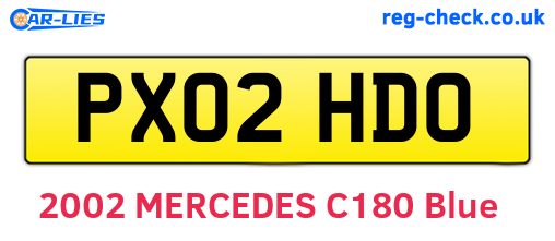 PX02HDO are the vehicle registration plates.