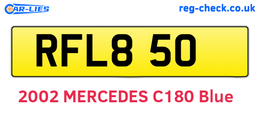 RFL850 are the vehicle registration plates.