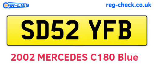 SD52YFB are the vehicle registration plates.