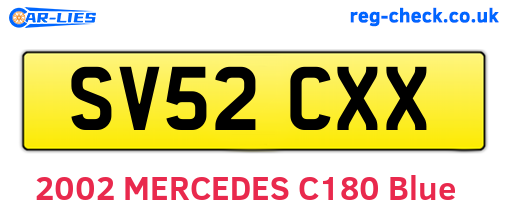 SV52CXX are the vehicle registration plates.