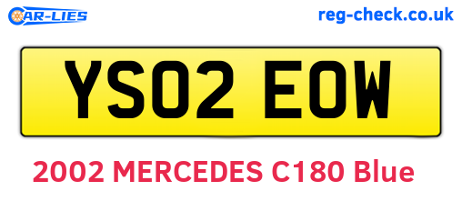 YS02EOW are the vehicle registration plates.