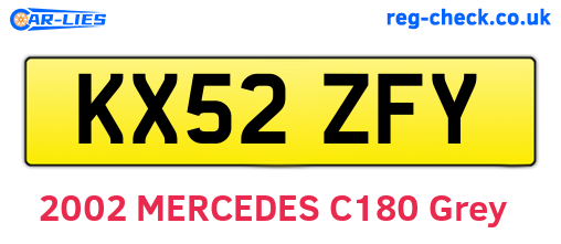 KX52ZFY are the vehicle registration plates.