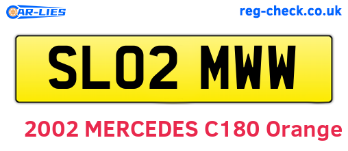 SL02MWW are the vehicle registration plates.