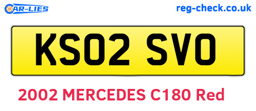 KS02SVO are the vehicle registration plates.