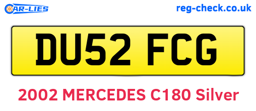 DU52FCG are the vehicle registration plates.