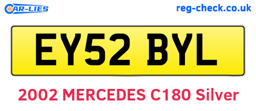 EY52BYL are the vehicle registration plates.