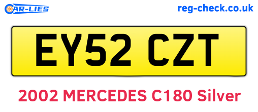 EY52CZT are the vehicle registration plates.