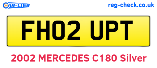 FH02UPT are the vehicle registration plates.