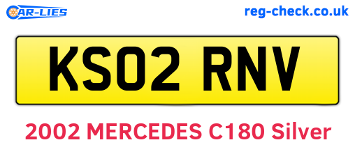 KS02RNV are the vehicle registration plates.