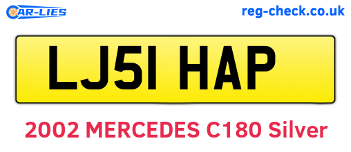 LJ51HAP are the vehicle registration plates.
