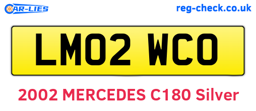 LM02WCO are the vehicle registration plates.