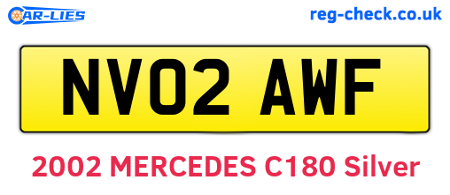 NV02AWF are the vehicle registration plates.