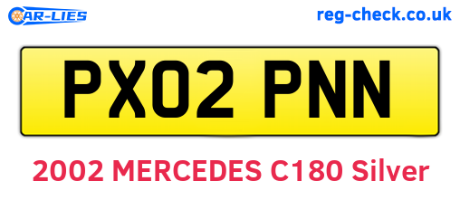 PX02PNN are the vehicle registration plates.