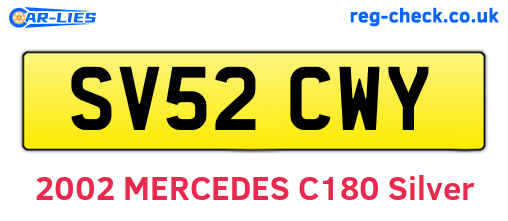 SV52CWY are the vehicle registration plates.