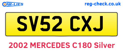 SV52CXJ are the vehicle registration plates.