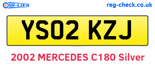 YS02KZJ are the vehicle registration plates.