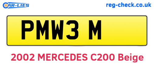 PMW3M are the vehicle registration plates.