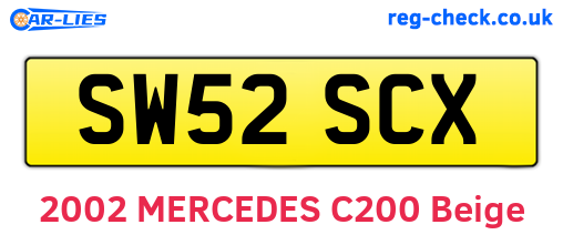 SW52SCX are the vehicle registration plates.