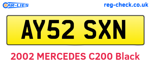 AY52SXN are the vehicle registration plates.