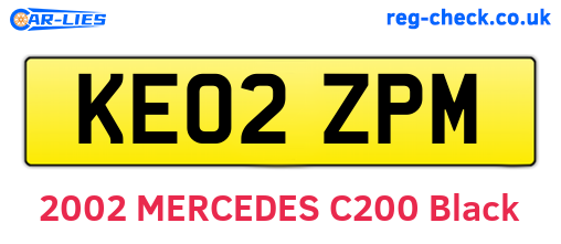 KE02ZPM are the vehicle registration plates.