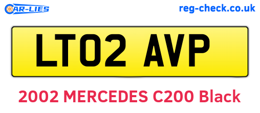 LT02AVP are the vehicle registration plates.