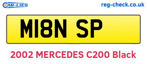 M18NSP are the vehicle registration plates.