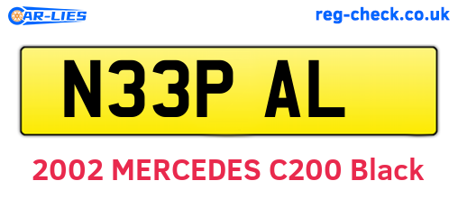 N33PAL are the vehicle registration plates.