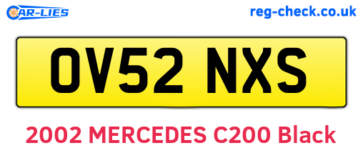 OV52NXS are the vehicle registration plates.