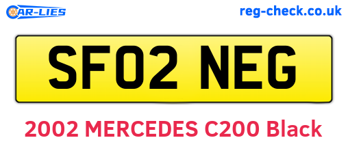 SF02NEG are the vehicle registration plates.