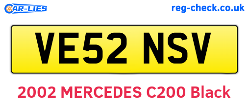 VE52NSV are the vehicle registration plates.