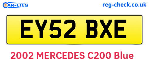 EY52BXE are the vehicle registration plates.
