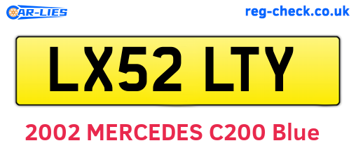 LX52LTY are the vehicle registration plates.