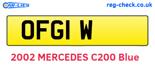 OFG1W are the vehicle registration plates.