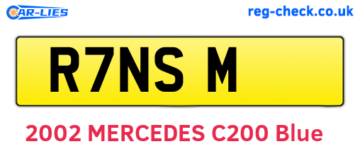 R7NSM are the vehicle registration plates.