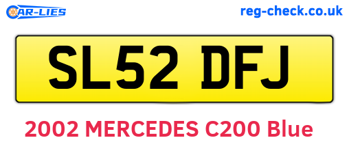 SL52DFJ are the vehicle registration plates.