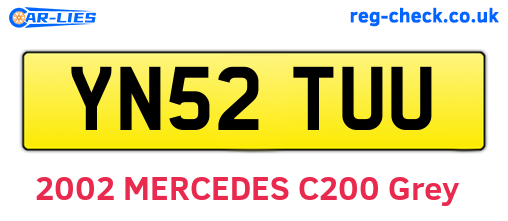 YN52TUU are the vehicle registration plates.