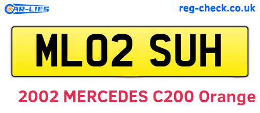 ML02SUH are the vehicle registration plates.