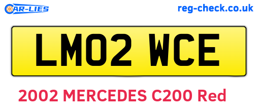 LM02WCE are the vehicle registration plates.