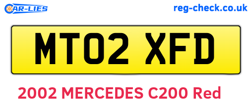 MT02XFD are the vehicle registration plates.